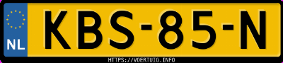 Kenteken afbeelding van KBS85N, grijze Toyota Yaris Cross Hsd