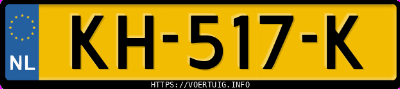 Kenteken afbeelding van KH517K, bruine Toyota Avensis 1.8