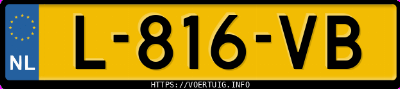 Kenteken afbeelding van L816VB, blauwe Toyota Mirai