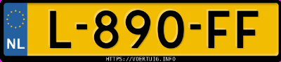 Kenteken afbeelding van L890FF, grijze Toyota Rav4