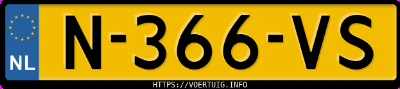 Kenteken afbeelding van N366VS, witte Toyota RAV4 Hybrid