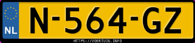 Kenteken afbeelding van N564GZ, grijze Toyota C-HR 1.8 Hybrid