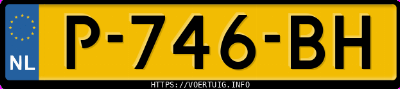 Kenteken afbeelding van P746BH, grijze Toyota Avensis 1.8