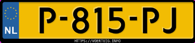 Kenteken afbeelding van P815PJ, zwarte Toyota Rav4