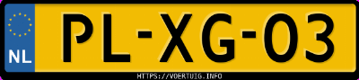Kenteken afbeelding van PLXG03, rode Toyota Corolla