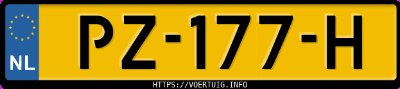 Kenteken afbeelding van PZ177H, grijze Toyota Verso