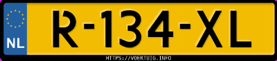 Kenteken afbeelding van R134XL, blauwe Toyota Aygo