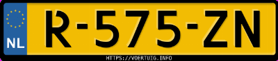 Kenteken afbeelding van R575ZN, grijze Toyota Corolla Cross Fwd