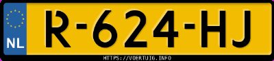 Kenteken afbeelding van R624HJ, rode Toyota Rav4