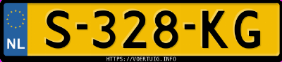 Kenteken afbeelding van S328KG, zwarte Toyota Corolla 1.8hybrid