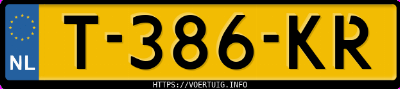 Kenteken afbeelding van T386KR, grijze Toyota RAV4 Hybrid