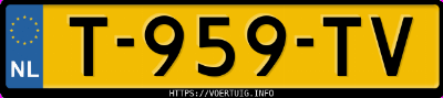 Kenteken afbeelding van T959TV, zwarte Toyota BZ4X