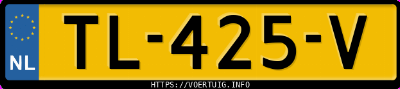 Kenteken afbeelding van TL425V, grijze Toyota Avensis 1.8