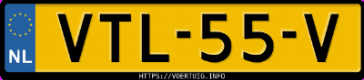 Kenteken afbeelding van VTL55V,  Toyota Proace