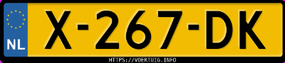 Kenteken afbeelding van X267DK, rode Toyota Corolla Cross Fwd