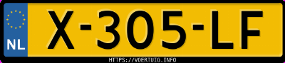 Kenteken afbeelding van X305LF, grijze Toyota Corolla Cross Fwd