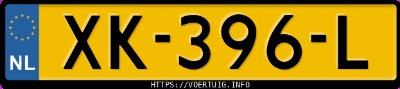 Kenteken afbeelding van XK396L, bruine Toyota Rav4