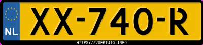 Kenteken afbeelding van XX740R, zwarte Toyota Avensis 1.8
