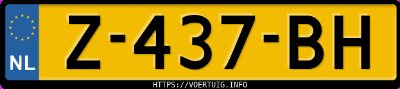 Kenteken afbeelding van Z437BH, witte Toyota Mirai