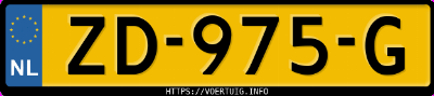 Kenteken afbeelding van ZD975G, rode Toyota Rav4