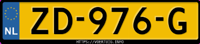 Kenteken afbeelding van ZD976G, grijze Toyota RAV4 Hybrid