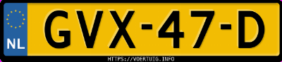 Kenteken afbeelding van GVX47D, blauwe Vinfast Vf 6 Vf6 Plus