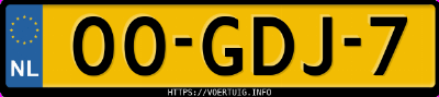 Kenteken afbeelding van 00GDJ7, grijze Volkswagen Golf