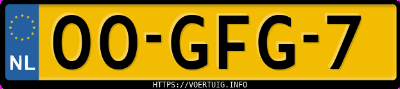 Kenteken afbeelding van 00GFG7, zwarte Volkswagen Golf
