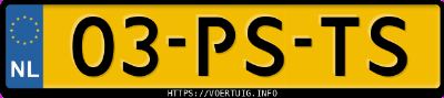 Kenteken afbeelding van 03PSTS, grijze Volkswagen Touran