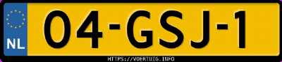 Kenteken afbeelding van 04GSJ1, grijze Volkswagen Golf