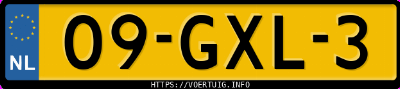 Kenteken afbeelding van 09GXL3, blauwe Volkswagen Passat Variant Bluem. 1.9tdi