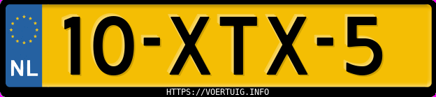 Kenteken afbeelding van 10XTX5, witte Volkswagen Kombi