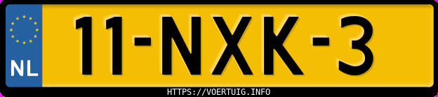 Kenteken afbeelding van 11NXK3, zwarte Volkswagen Polo 1.2tdi