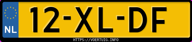 Kenteken afbeelding van 12XLDF, zwarte Volkswagen Fox