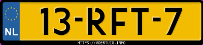 Kenteken afbeelding van 13RFT7, witte Volkswagen Touareg 3.0tdi 3.0d Ttp
