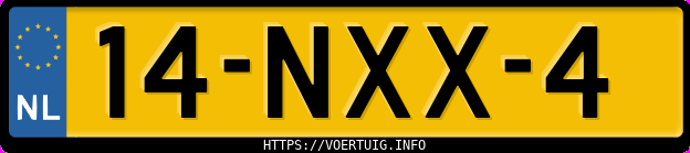 Kenteken afbeelding van 14NXX4, zwarte Volkswagen Tiguan