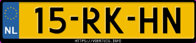 Kenteken afbeelding van 15RKHN, zwarte Volkswagen Polo