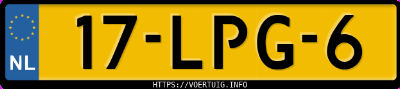 Kenteken afbeelding van 17LPG6, blauwe Volkswagen Polo Cross 1.2tdi