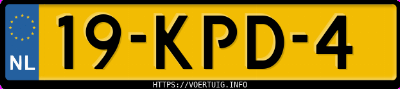 Kenteken afbeelding van 19KPD4, zwarte Volkswagen Golf Vi 1.4 Tfsi