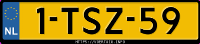 Kenteken afbeelding van 1TSZ59, grijze Volkswagen Touran