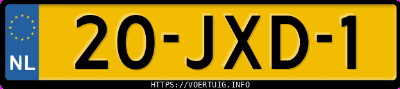 Kenteken afbeelding van 20JXD1, zwarte Volkswagen Golf Vi 1.4 Tfsi