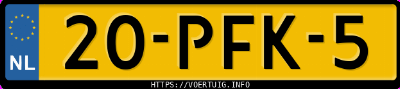 Kenteken afbeelding van 20PFK5, grijze Volkswagen Golf Vi 1.4 Tfsi