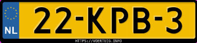 Kenteken afbeelding van 22KPB3, zwarte Volkswagen Golf Vi 1.4 Tfsi