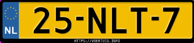 Kenteken afbeelding van 25NLT7, blauwe Volkswagen Polo Cross 1.2tdi