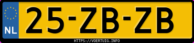 Kenteken afbeelding van 25ZBZB, grijze Volkswagen Passat