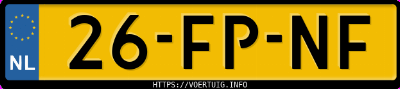 Kenteken afbeelding van 26FPNF, grijze Volkswagen GOLF-CABRIOLET