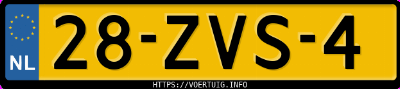 Kenteken afbeelding van 28ZVS4, bruine Volkswagen Golf Plus P Vi 1.4tsi Cr