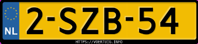 Kenteken afbeelding van 2SZB54, zwarte Volkswagen Polo Cr. 1.2tdi