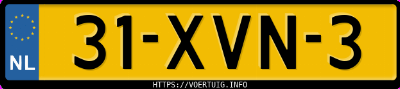 Kenteken afbeelding van 31XVN3, witte Volkswagen Kombi