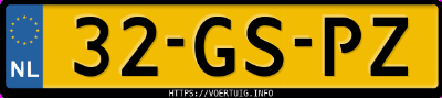 Kenteken afbeelding van 32GSPZ, zwarte Volkswagen Lupo
